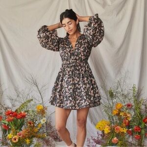 NWT Christy Dawn Organic Cotton Estelle Dress in Forget Me Not Noir